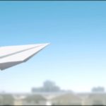 紙飛行機と風景